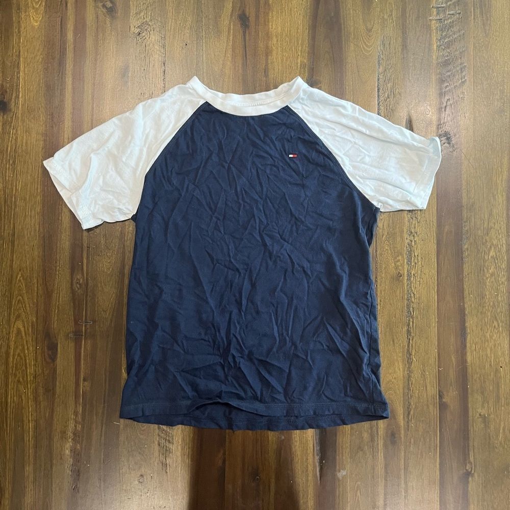 Tommy Hilfiger Colorblock, Short Sleeve Crew Neck Shirt, Girl's Size 10/12